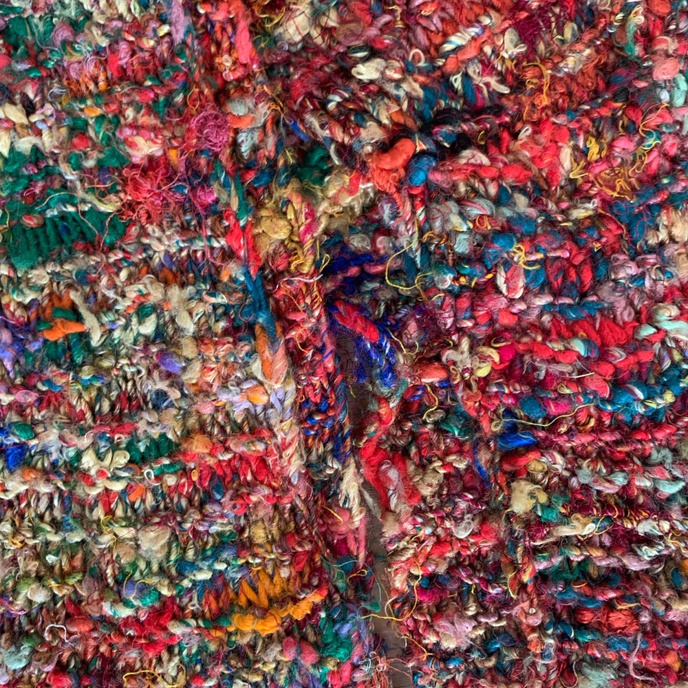 Hand Crafted Multicolor Textured Scarf
